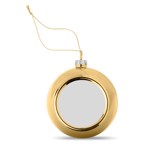 Happy Ball Christmas bauble 6 cm PP - Gold