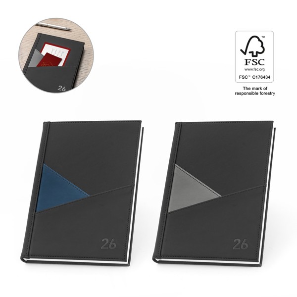 IBSEN A5. Agenda A5 em PU - Cinzento