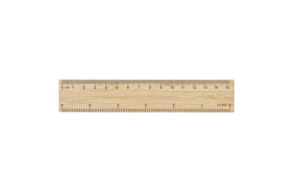 Bamboo ruler 15cm