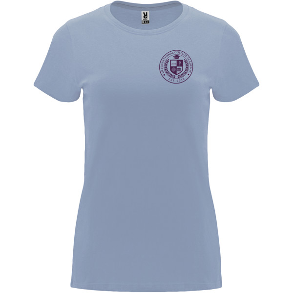 ROLY Damen Capri T-Shirt – Slim Fit, Kurzarm, Aus Baumwolle/Viskose, Grau Vigoré