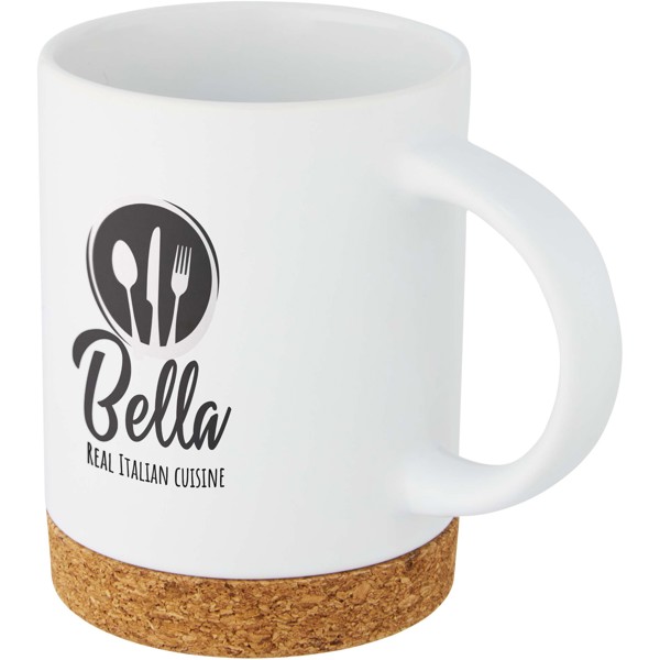 Neiva 425 ml Keramiktasse mit Korkboden - weiss