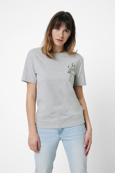 T-shirt en coton recyclé non teinté Iqoniq Manuel - Heather Grey / M