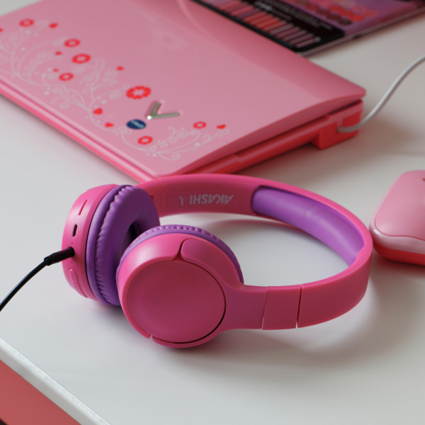 SETSUKO - CASQUE KIDS SANS FIL BLUETOOTH ROSE ET VIOLET