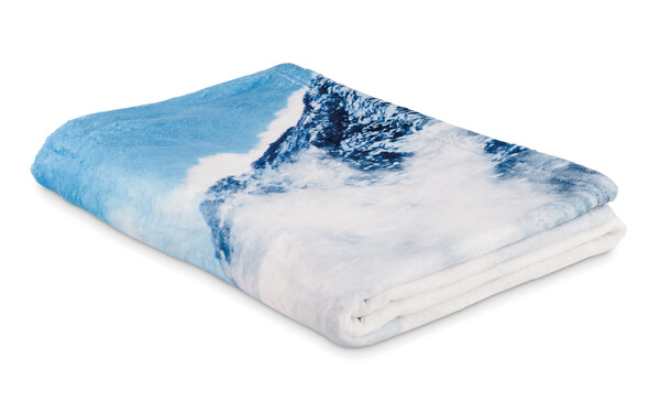Full colour coral fleece blanket (270gsm) - Full colour