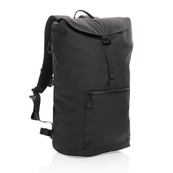 Impact AWARE™ RPET water resistant 15.6" laptop backpack - Black