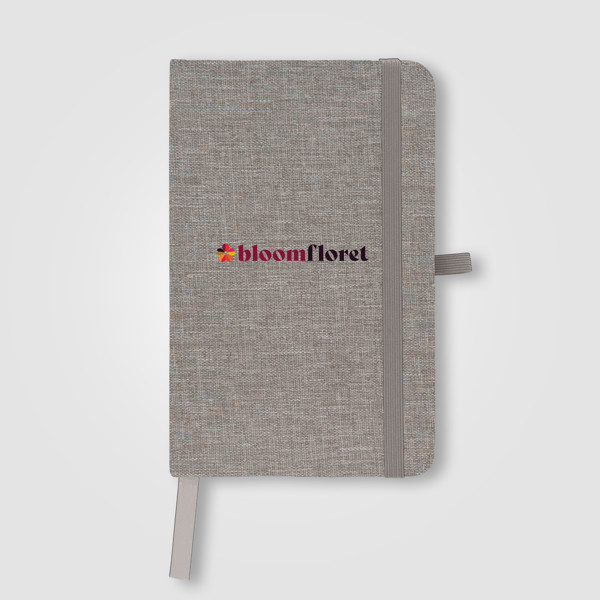 Miller rPET Notebook 140 x 90 mm - Stone Grey / 4 Color inkjet
