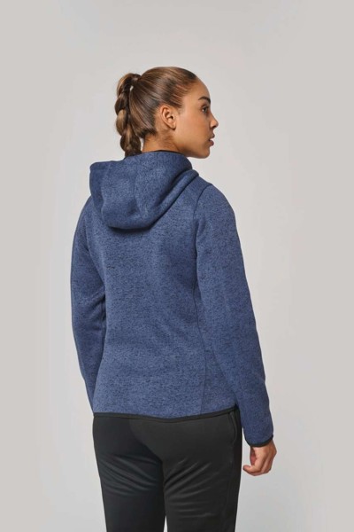 Ladies’ Heather Hooded Jacket - Dark Grey Melange / 2XL