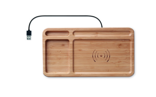 Cleandesk wireless charger, bamboo, 5W