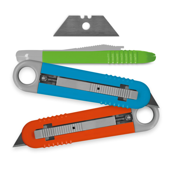 CUTTER PLASTIQUE A LAME AUTORETRACTABLE - Orange