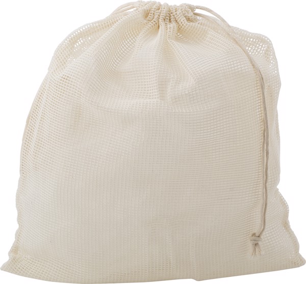Conjunto de três sacos de malha de algodão reutilizáveis. Adele