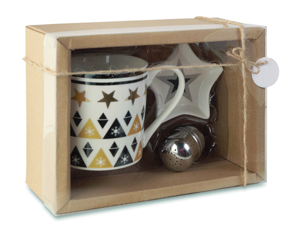Mug mini plate filter in box Unique