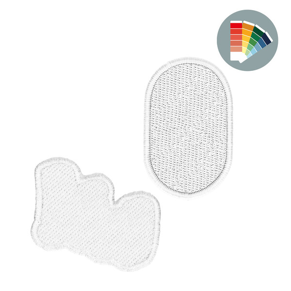 Embroidered patch with merrow border - 7cm / Iron-on