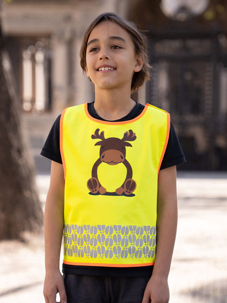 Children's Safety Vest Funtastic Wildlife - Yellow / XXS
