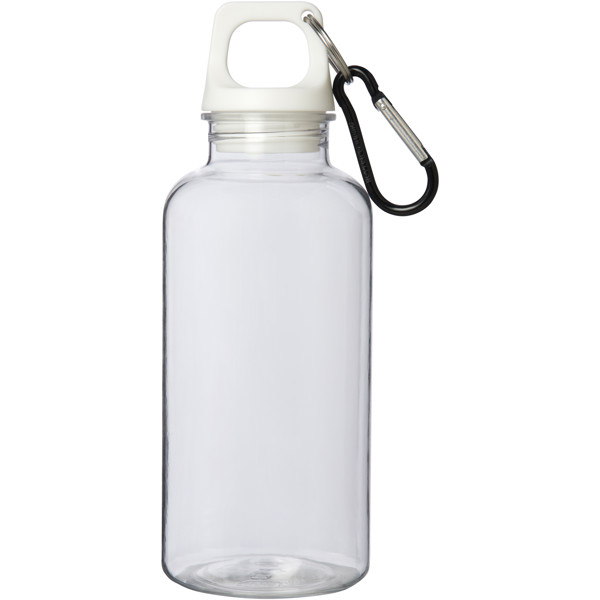 Oregon 400 ml RCS certificeret vandflaske af genvundet plast med karabinhage - Hvid