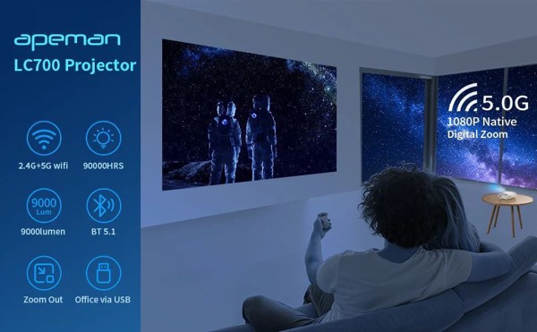 Apeman prenosný projektor LC700 1080P