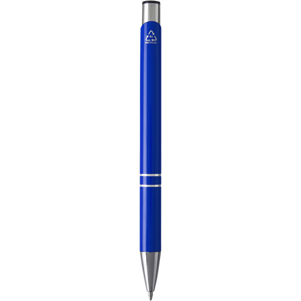 Stylo bille en aluminium recyclé Moneta (encre noire) - Bleu royal