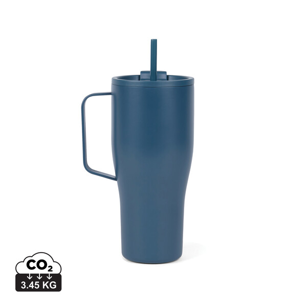 VINGA Bouteille isotherme 800ml en acier RCS Eos Voyager - Bleu Marine / Bleu Marine