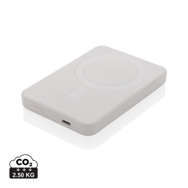 Magnetix RCS magnetni powerbank 5000 mAh od reciklirane plastike - Bijela
