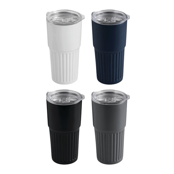 Vacuum Drink Mug Wave Line - White