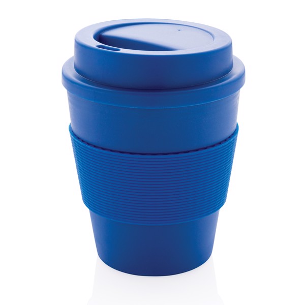 Mug en PP recyclable avec couvercle à vis 350ml - Bleu