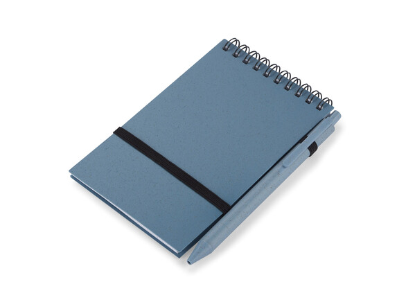 Notebook with pen TRESA A6 - blue