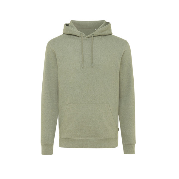 Sweat à capuche en coton recyclé et non teinté Iqoniq Torres - Heather Green / XXS