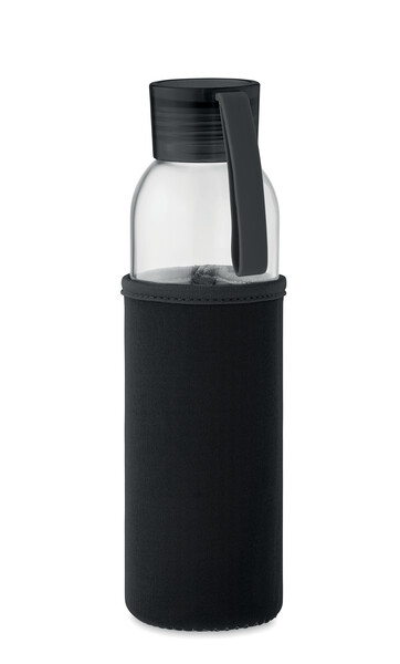 Recycled glass bottle 500 ml Ebor - Black