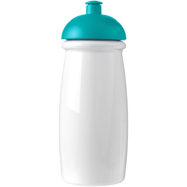 Sportovní láhev s kupolovitým víčkem H2O Pulse® 600 ml - Bílá / Tyrkysová