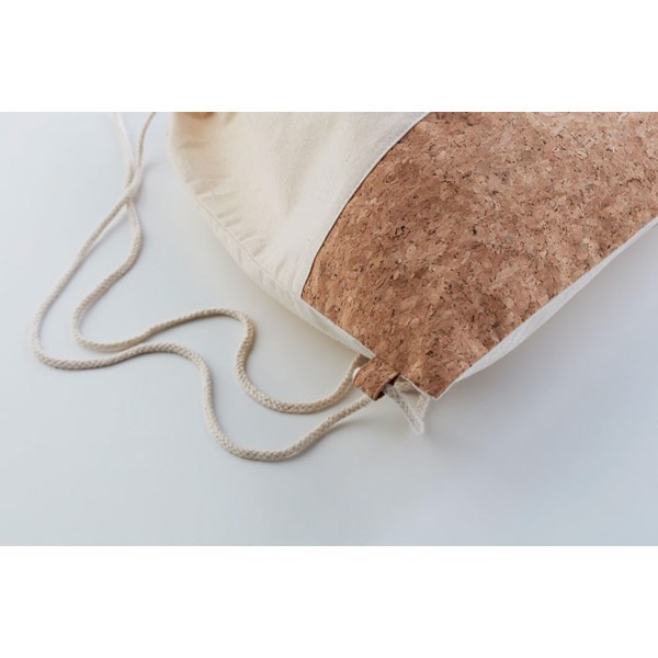 160gr/m² cotton drawstring bag Illa - Beige