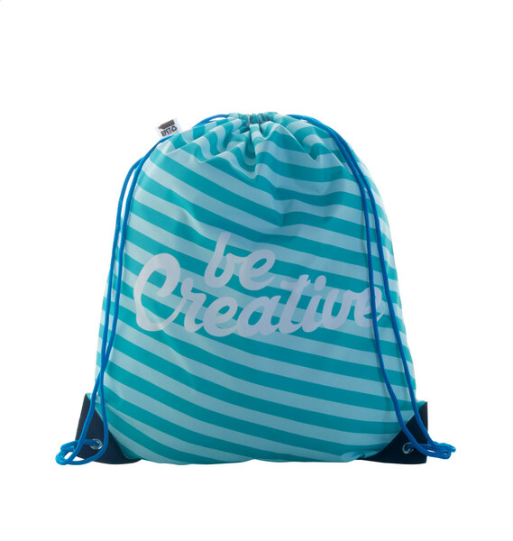 Sac piscine personnalisé CreaDraw Plus RPET - Bleu / Blanc