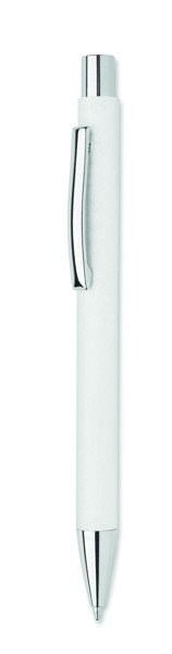 Recycled paper push ball pen Olympia - White
