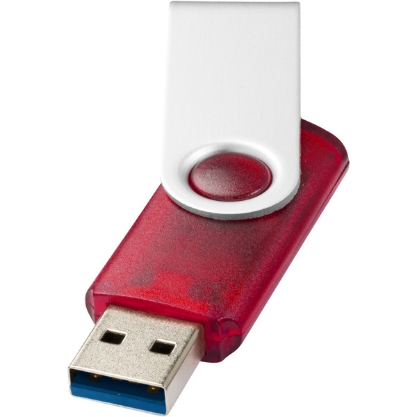Clé USB 3.0 Rotate translucide - Rouge / 32GB