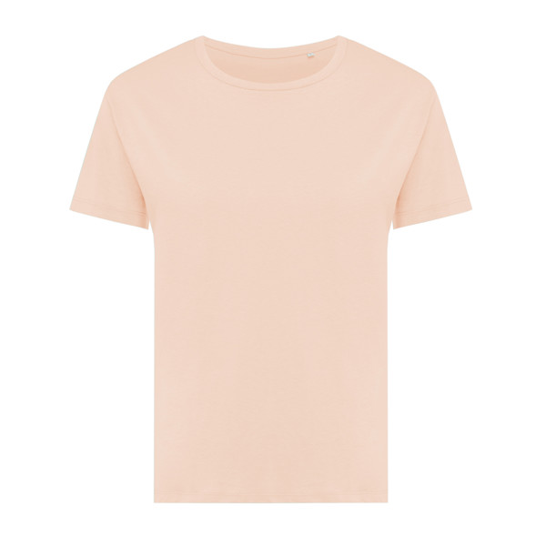 Iqoniq Yala women lightweight recycled cotton t-shirt - Peach Nectar / L