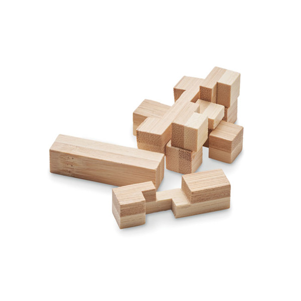 Bamboo puzzle Squarenats, 45x45 mm