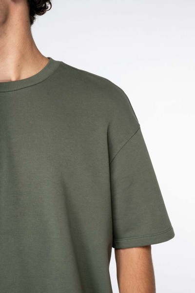 Unisex Eco-Friendly Oversized French Terry T-Shirt - Ivory / XL