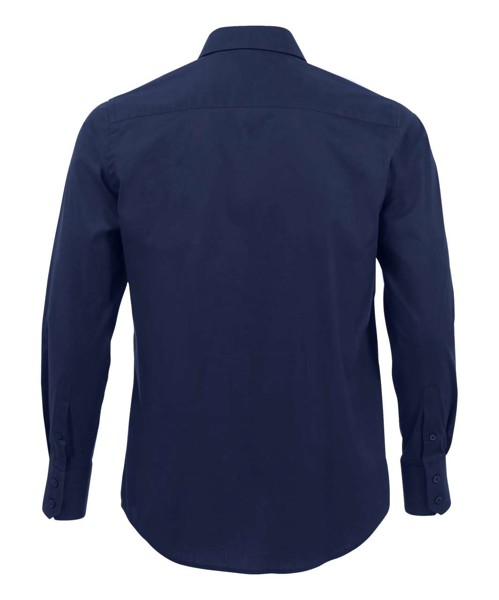 Sol's Brighton - Long Sleeve Stretch Men's Shirt - Dark Blue / L