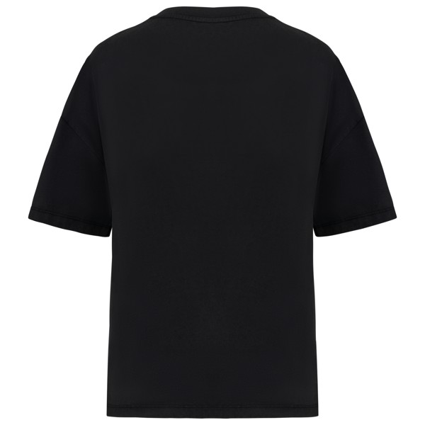 Ladies’ Washed Effect Oversized T-Shirt - Washed Black / L/XL
