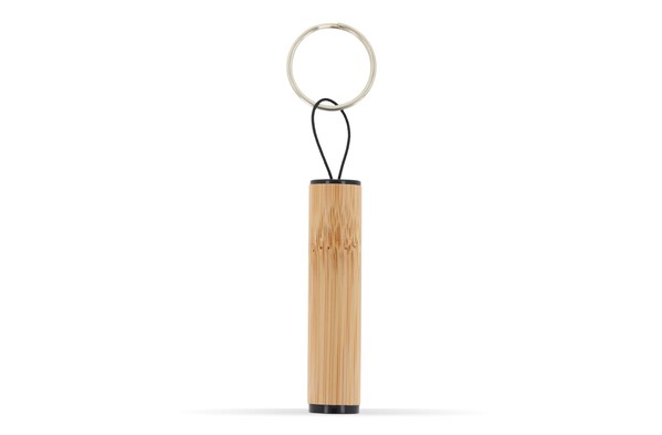 Porte-clés lampe de poche en bambou