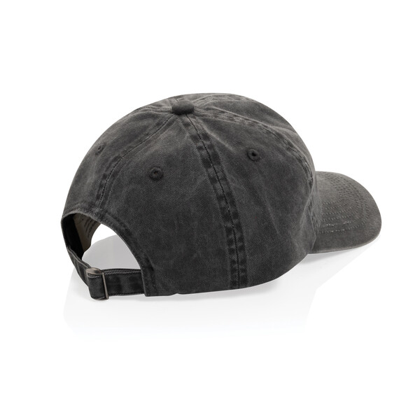 BEAU AWARE™ Washed 6 panel 270gsm cotton twill cap - Black