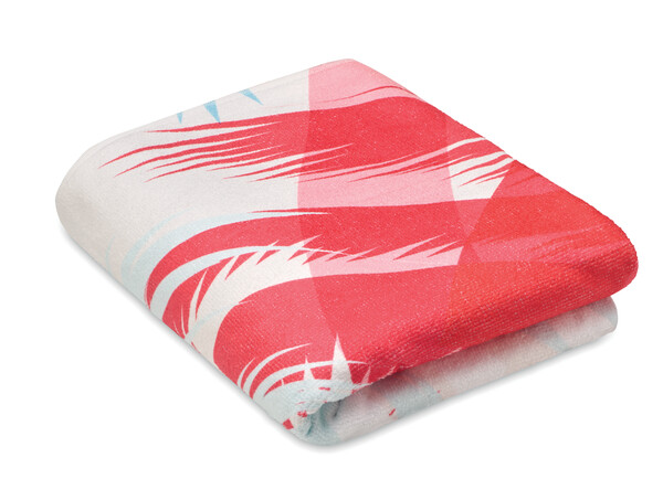 Full colour beach towel in 300/350gsm polycotton - 100x180 / Individual polybag / 350gsm