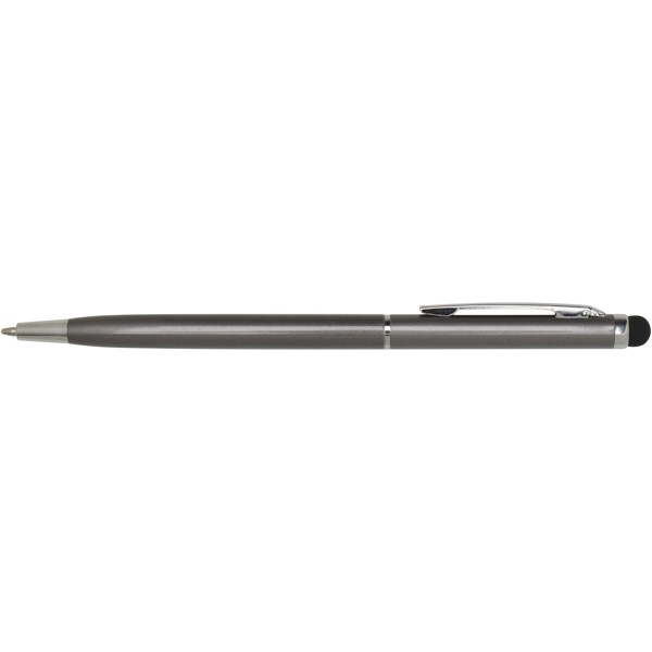 Ore aluminium balpen met stylus (blauwe inkt) - Titanium
