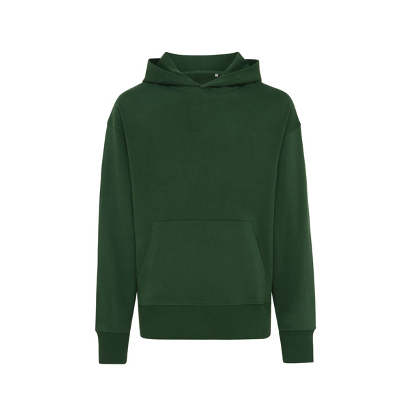 Iqoniq Yoho recycled cotton relaxed hoodie - Forest Green / XXXL