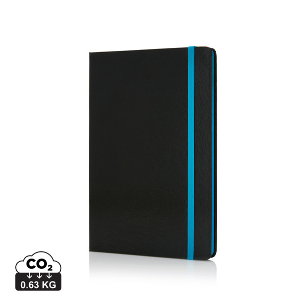 Deluxe hardcover A5 notebook with coloured side