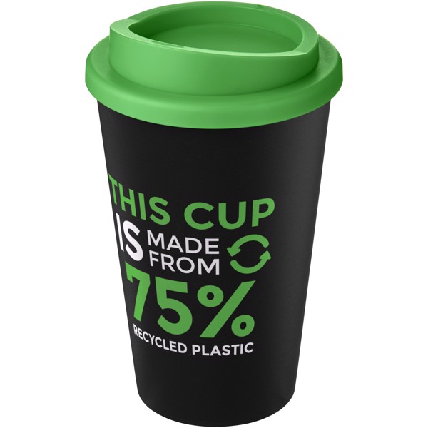 Gobelet recyclé isolant de 350ml Americano® Eco - Noir / Vert
