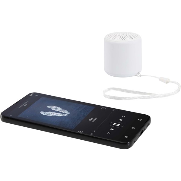 Velkis 3 W Bluetooth® Lautsprecher aus recyceltem Kunststoff - weiss