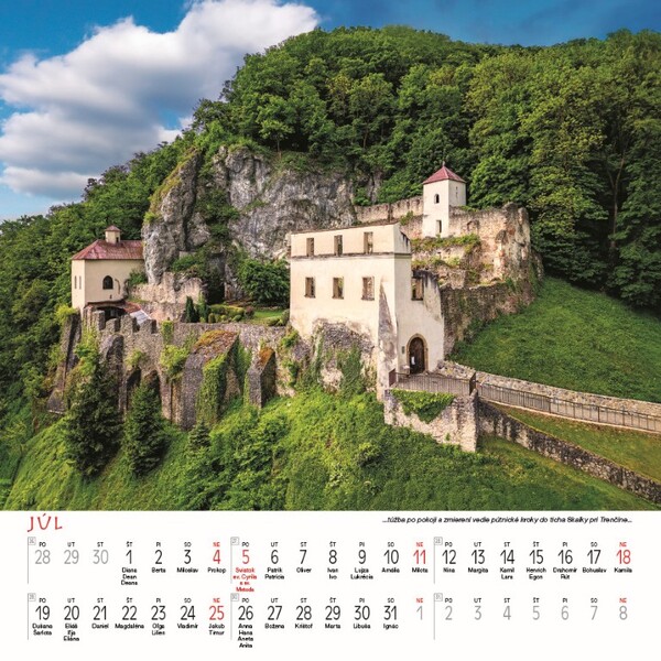Nástenný Kalendár Slovensko Štvorec 2027