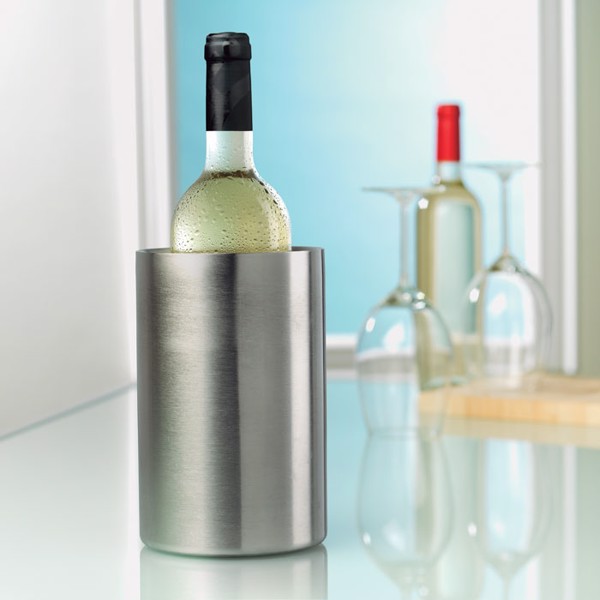 Coolio bottle cooler, stainless steel double wall