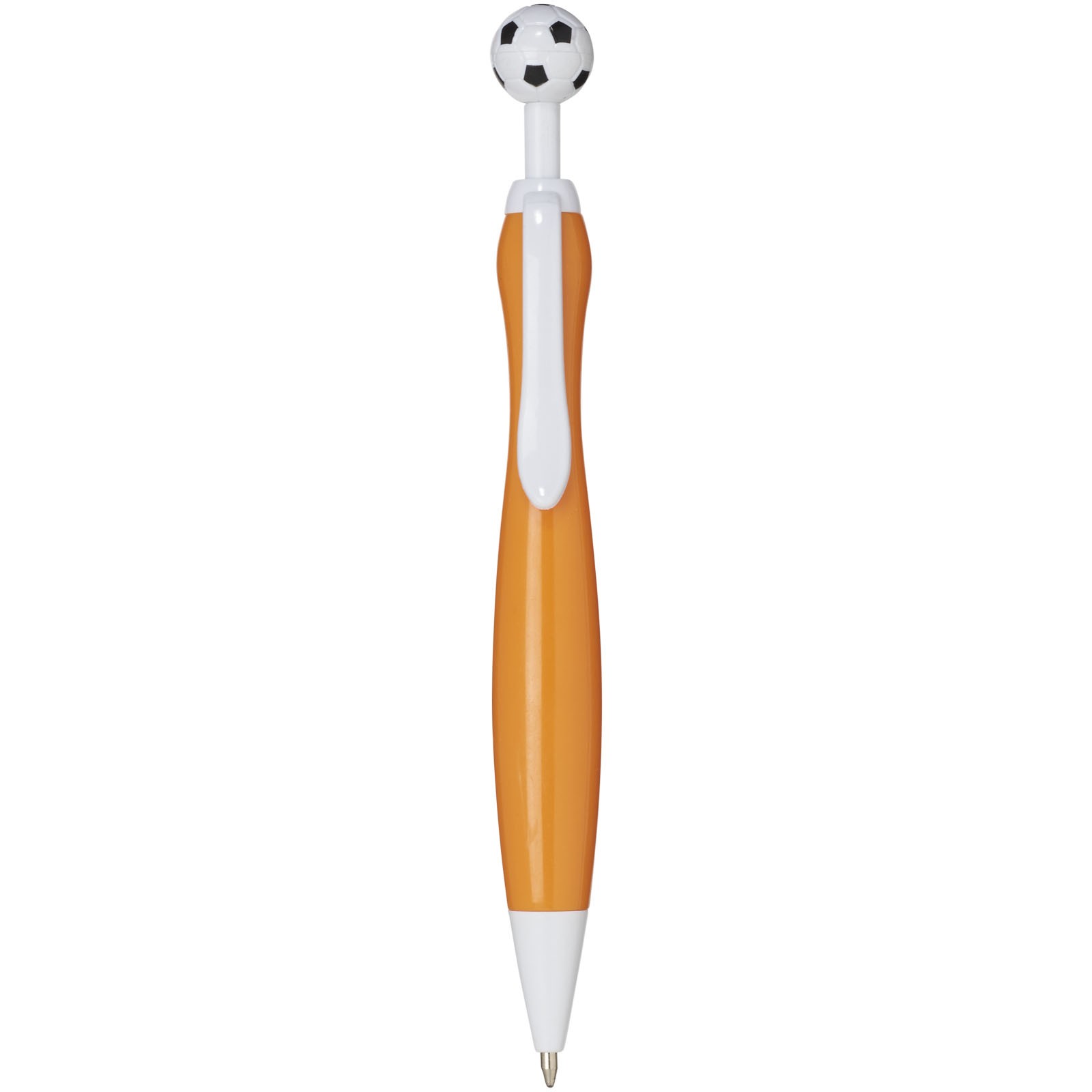 Naples ballpoint pen with football-shaped clicker - Orange