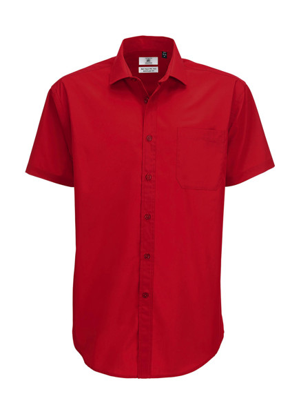 SmartSSL / Men Poplin Shirt - Deep Red / L
