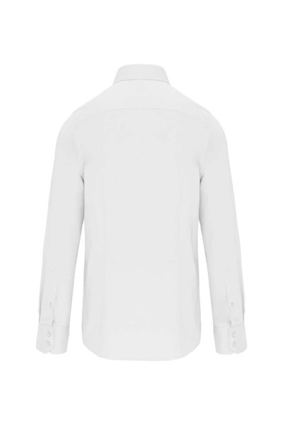 Košulja dugih rukava od pamuka/elastana - Bijela / 3XL